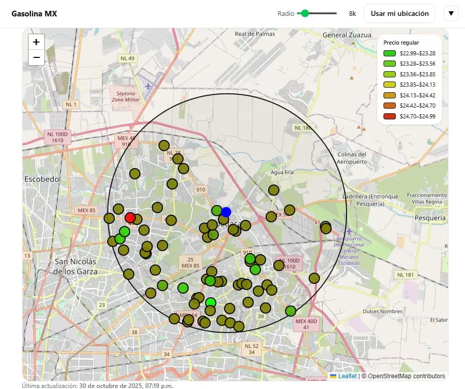 PreciosGasolina.mx - miniatura